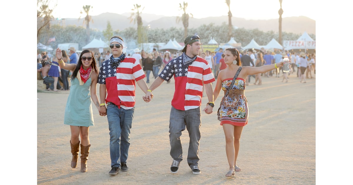 Two Couples Showed Their Patriotic Flair At Stagecoach Cute Couples At Summer Music Festivals 7287