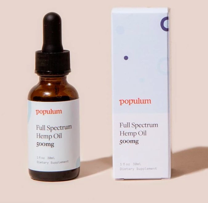 Populum 500 Milligram Full-Spectrum Hemp Oil