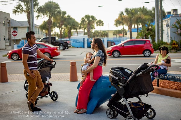Photos of Dads Supporting Breastfeeding in Public