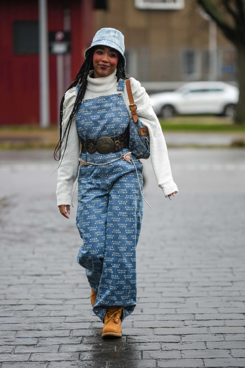 Stylish Snow-White Overalls for a Classic Look