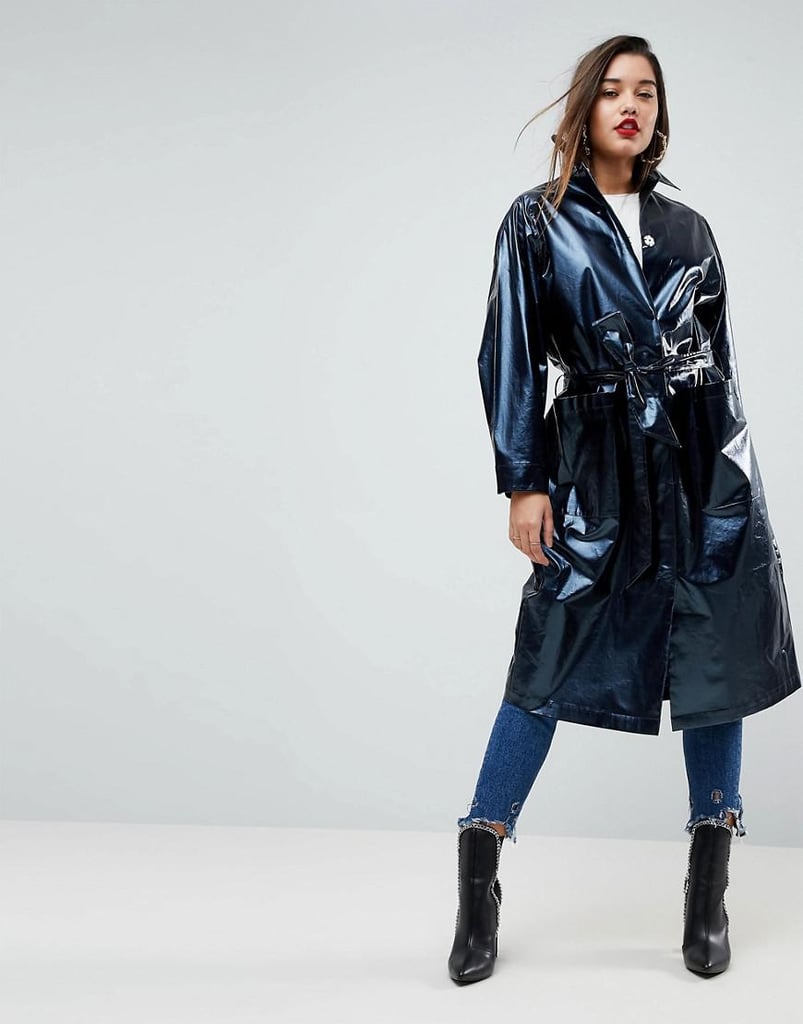 Asos Trench in High Shine