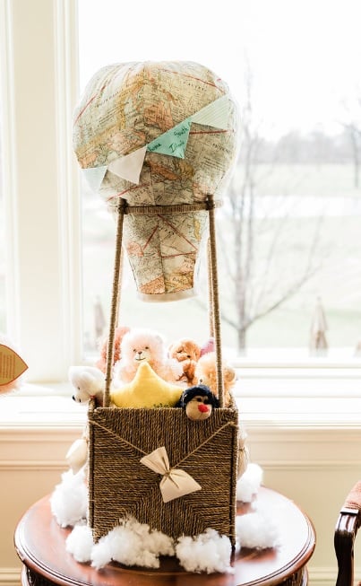 hot air balloon diaper cake ideas