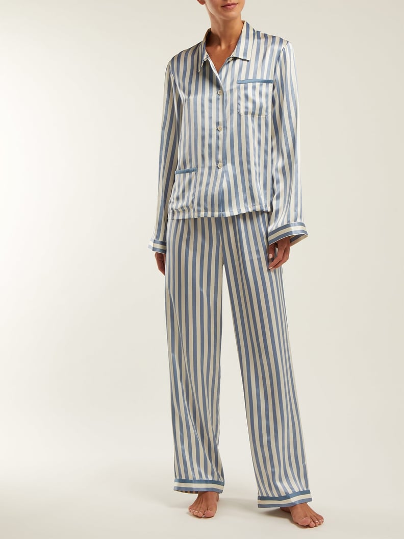 Morgan Lane Ruthie Striped Silk Pyjama Set