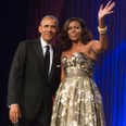 Michelle Obama Just Wore the Type of Gold Gown You Need to Zoom In On