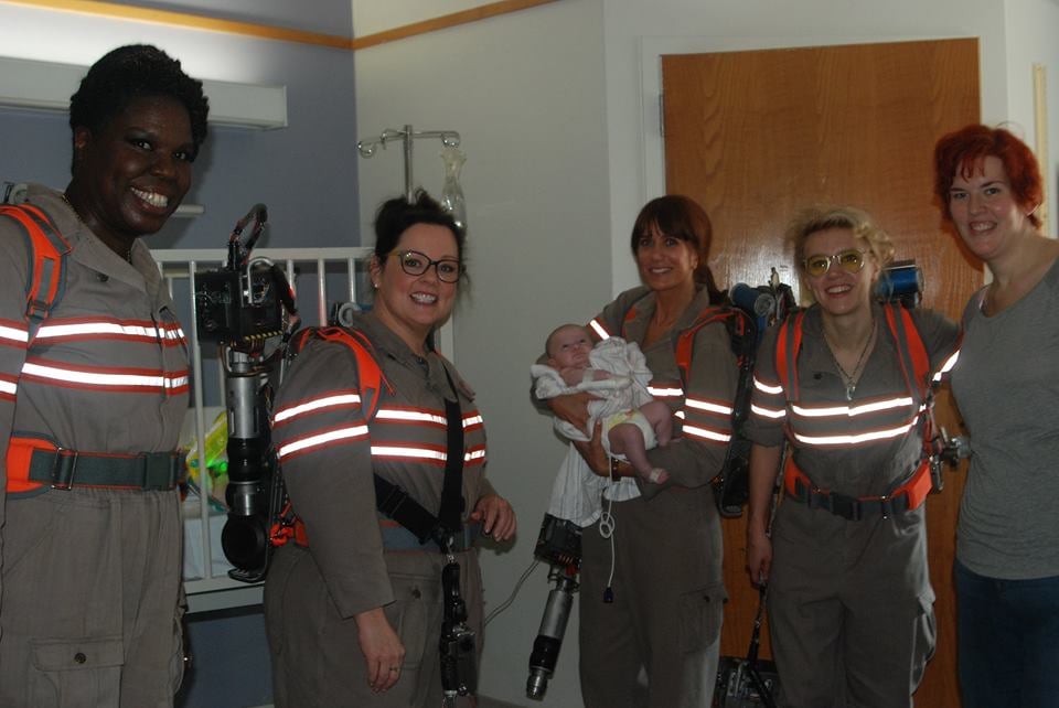 Female Ghostbusters Hospital Visit August 2015