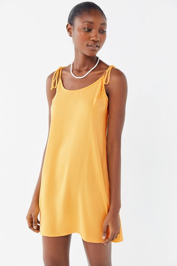 UO Maya Tie-Shoulder Mini Slip Dress