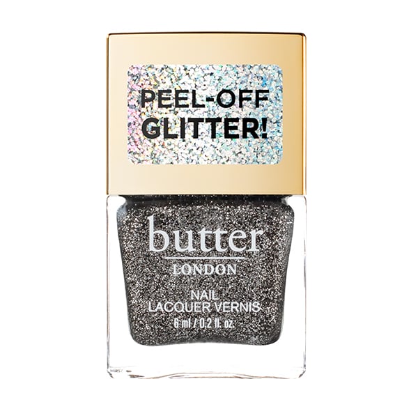 Butter London Peel-Off Glitter Nail Lacquer in Black Magic
