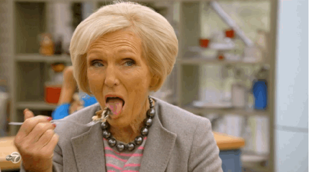 There are two judges: Mary Berry . . .