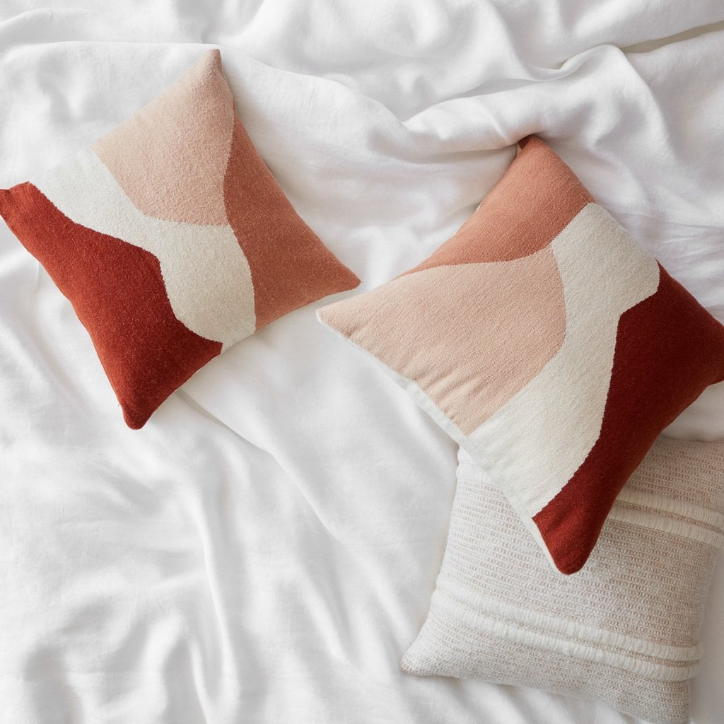 The Citizenry Modern Abstract Throw Pillows in Desert Tones