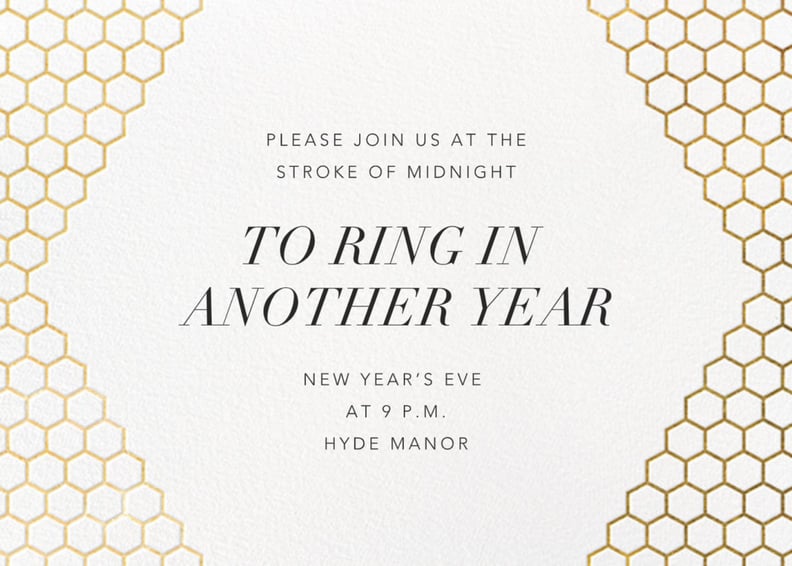Honeycomb Party New Year's Eve Invitation