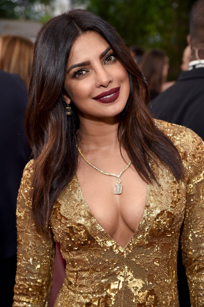 Priyanka Chopra's Makeup and Hair at the Golden Globes 2017
