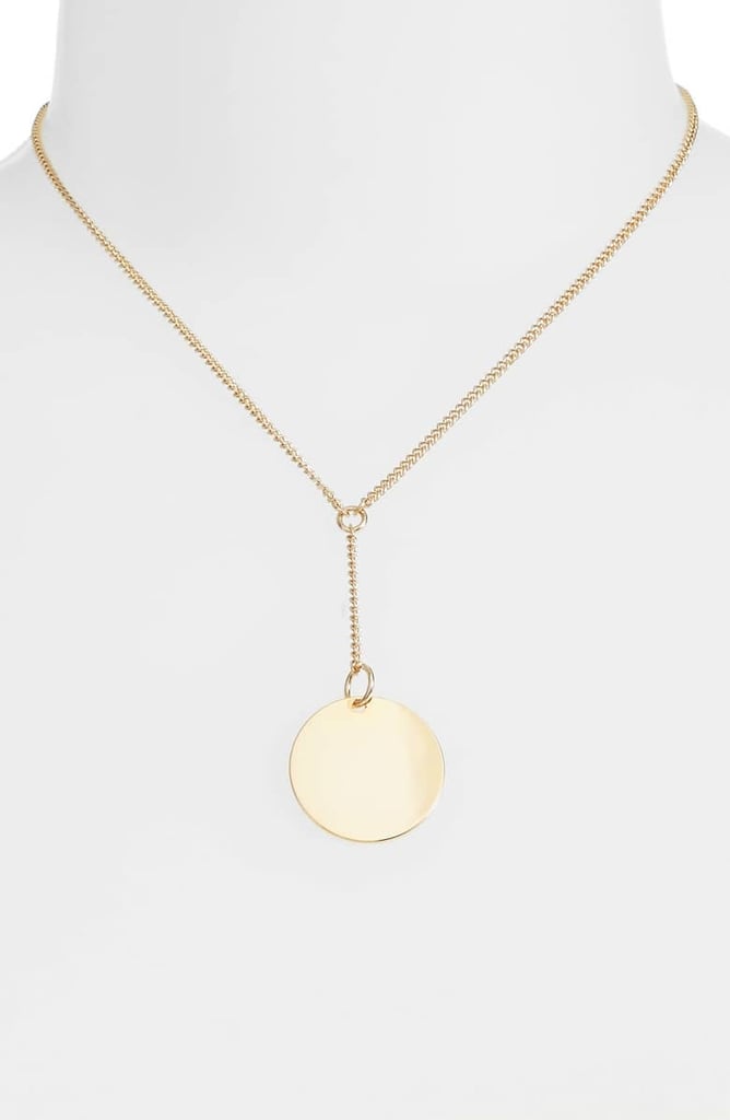 Something Navy Shirt Disc Y-Shaped Necklace ($35)