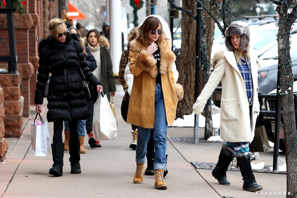 Kate Hudson and Dakota Johnson in Aspen December 2015