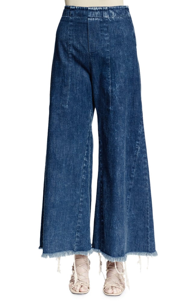 Chloe Wide-Leg Raw-Hem Cropped Jeans ($750) | Spring 2016 Denim Trends ...