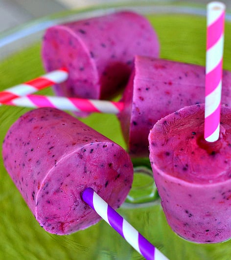 Greek Yogurt Berry Smoothie Pops