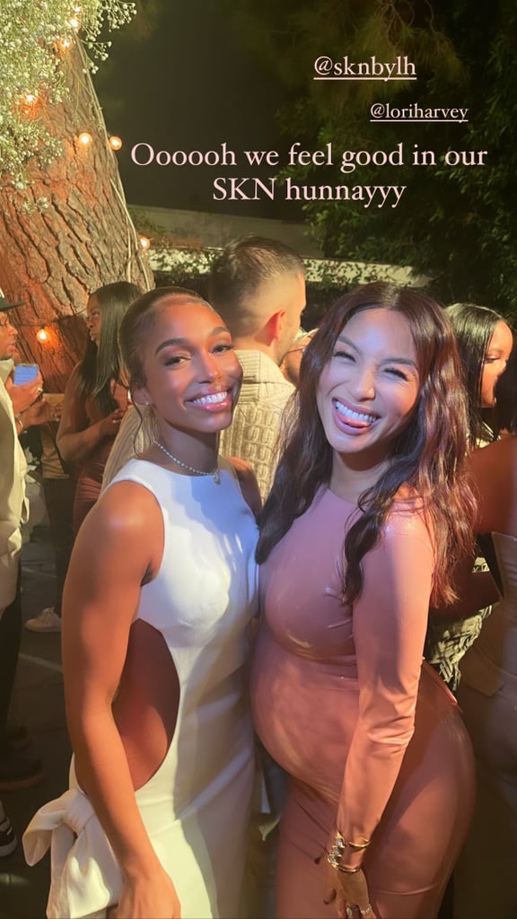 Lori Harvey's White Cutout Dress at SKN by LH Launch Party