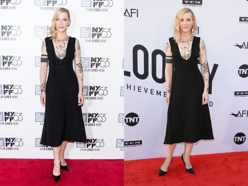 Cate Blanchett Rewearing a Yacine Aouadi Midi Dress
