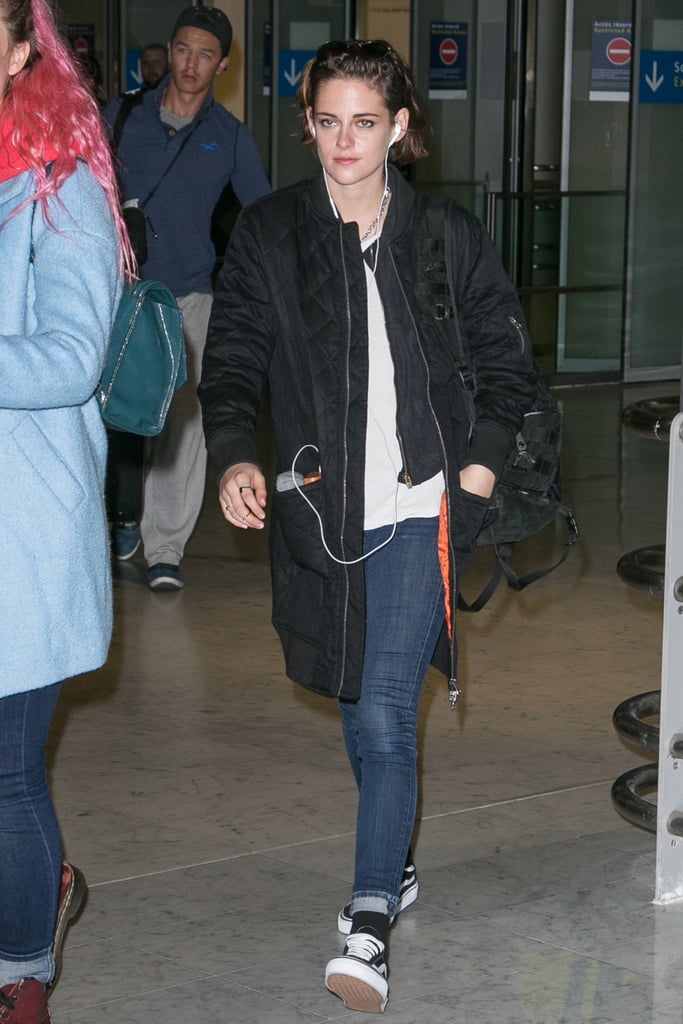 Kristen Stewart at the Airport in Paris Pictures