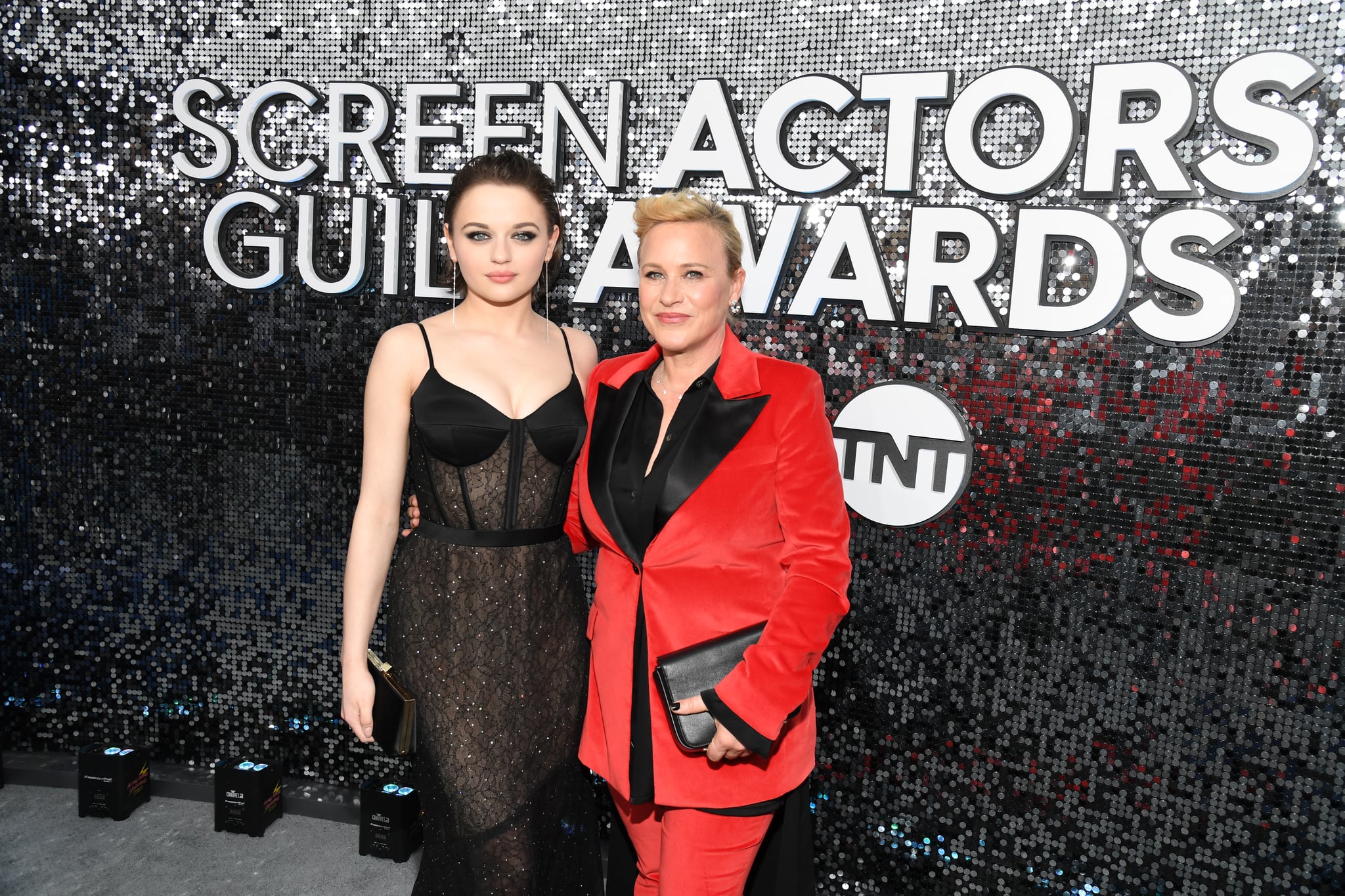 At a dinner wearing a black blazer dress with a Kate Spade bag., Joey  King's Major Style Moments Deserve Your Undivided Attention