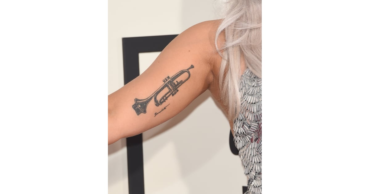 Trumpet | The Special Meanings Behind All 24 of Lady Gaga's Tattoos |  POPSUGAR Celebrity Photo 17