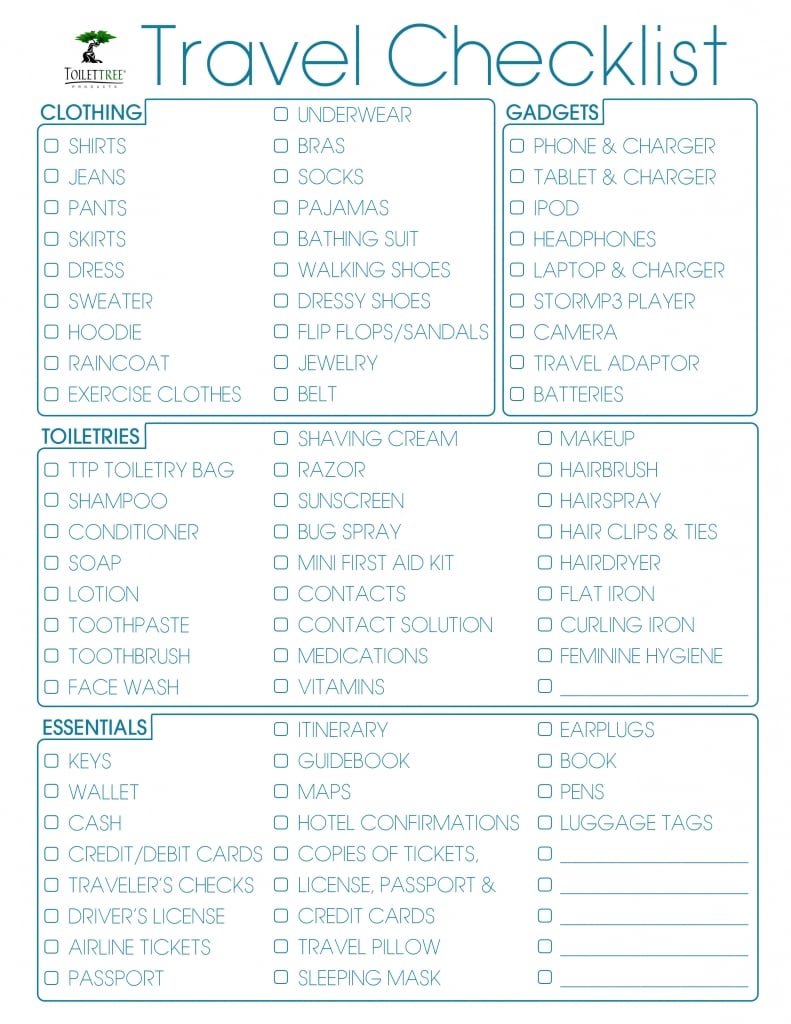 complete travel packing checklist upgraded points