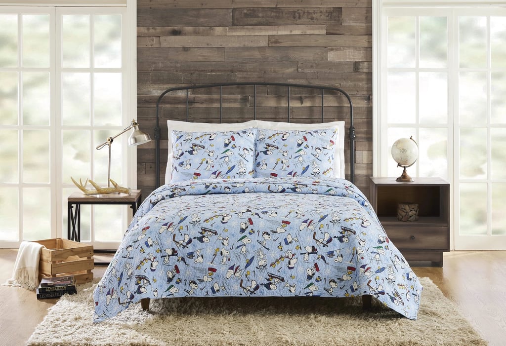 Peanuts Ski Jump Snoopy Quilt Set