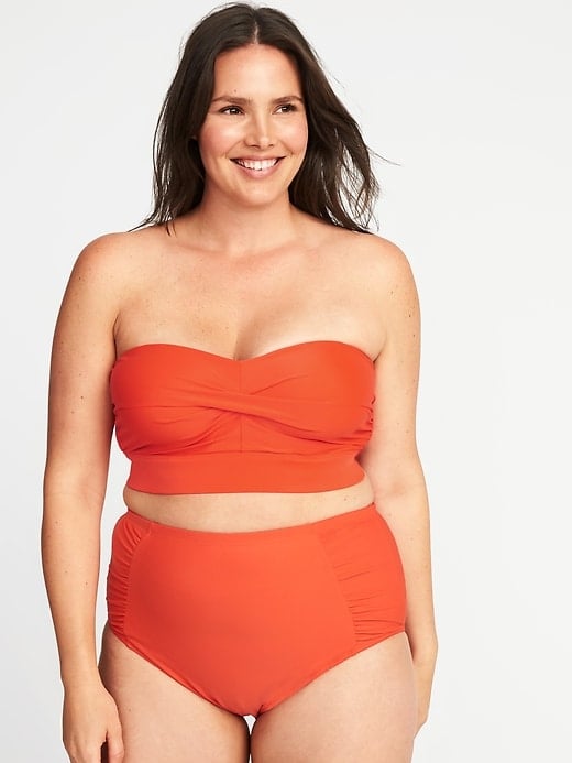 Old Navy Twist-Front Long-Line Swim Top