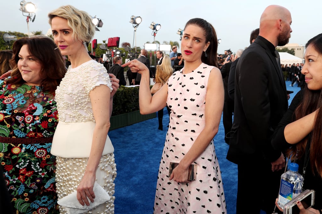 Pictured: Amanda Peet, Sarah Paulson, and Chrissy Metz