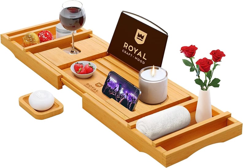 A Self-Care Christmas Gift: Royal Craft Wood Luxury Bathtub Caddy Tray