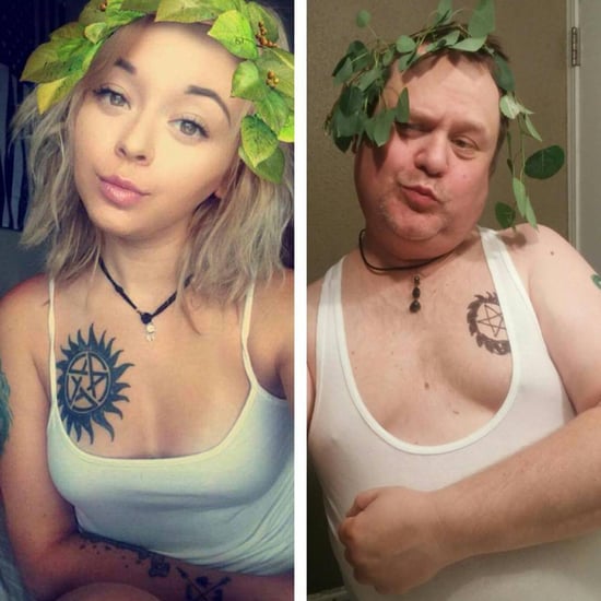 Dad Re-Creates Daughter's Selfies