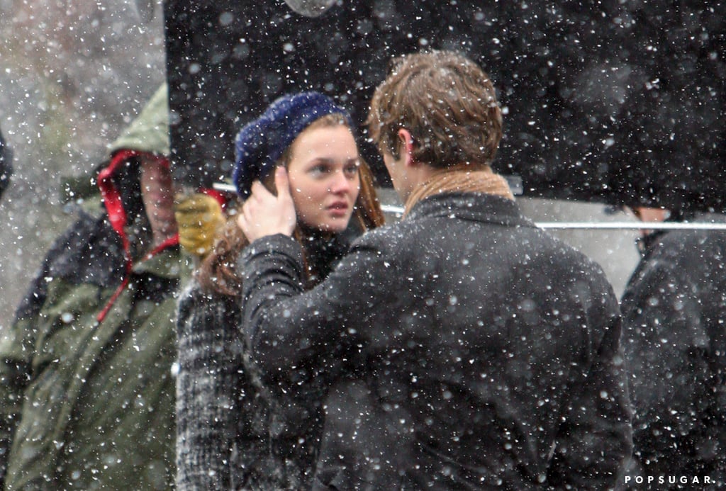 Leighton Meester and Chace Crawford filmed a 2009 episode of Gossip Girl in a snowstorm.