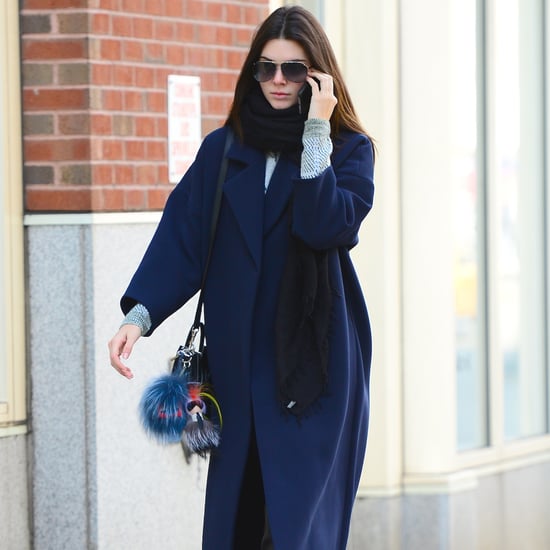 Kendall Jenner Wearing a Long Coat Street Style
