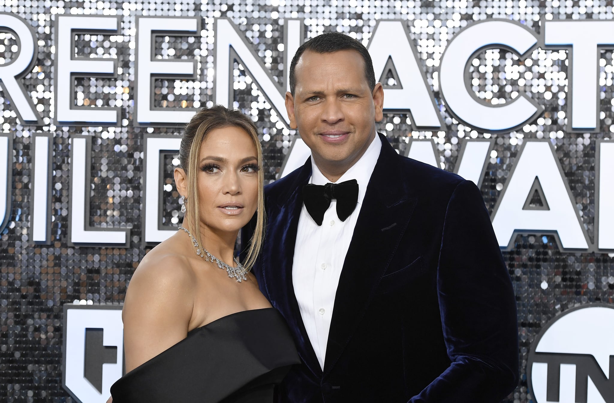 LOS ANGELES, CALIFORNIA - JANUARY 19: (L-R) Jennifer Lopez and Alex Rodriguez attend the 26th Annual Screen Actors Guild Awards at The Shrine Auditorium on January 19, 2020 in Los Angeles, California. (Photo by Frazer Harrison/Getty Images)