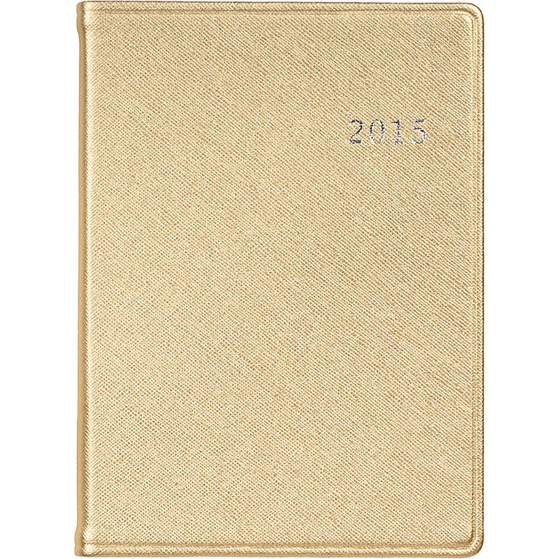 2015 Large Gold 12-Month Date Book ($40)