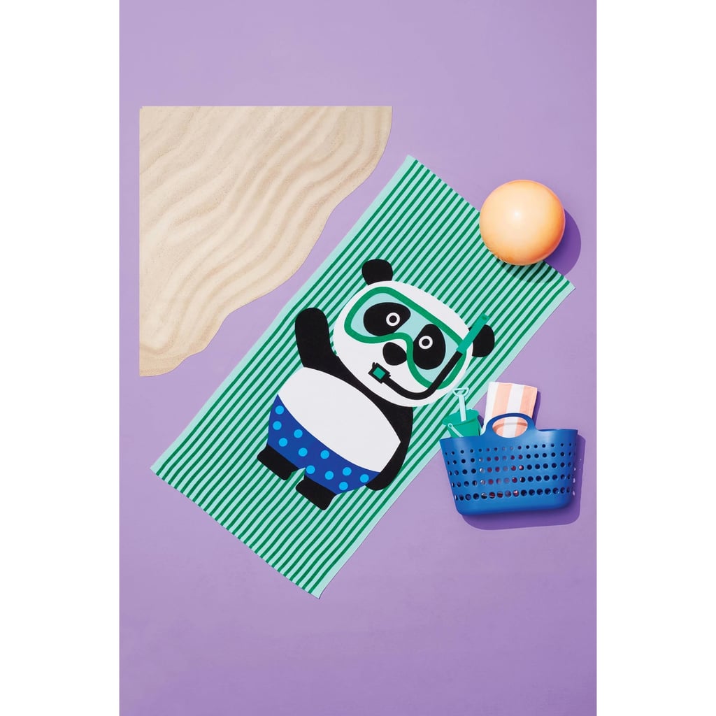 Panda Beach Towel Blue