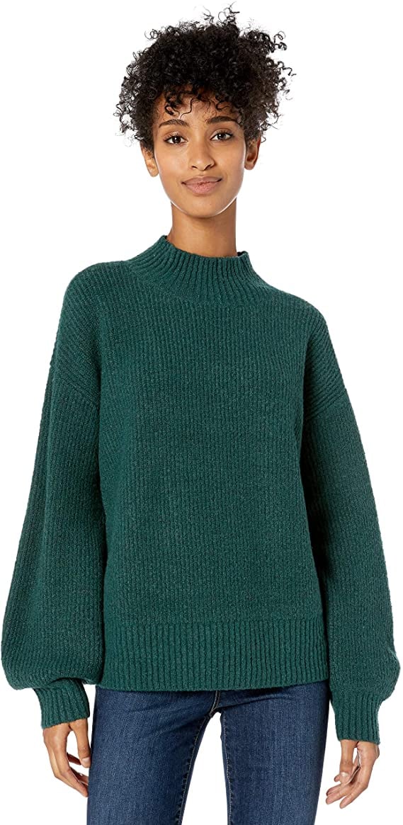 Goodthreads Women's Boucle Shaker Stitch Balloon-Sleeve Sweater | 22  Stylish Pieces We Love From Amazon's Goodthreads — and Not One Is More Than  $45 | POPSUGAR Fashion Photo 11