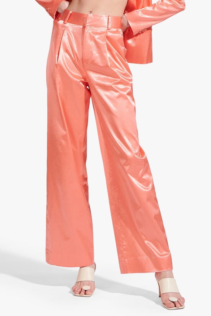 Staud Bruco Pant in Coral Sateen