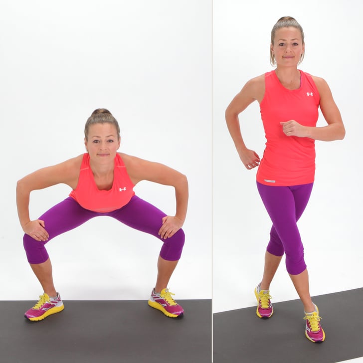 Gate Swings With Cross Jumping Squat Workout Popsugar Fitness Uk