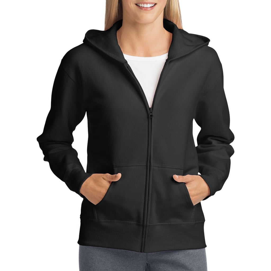 Hanes Fleece Zip Hood Jacket | Best Workout Clothes From Walmart ...