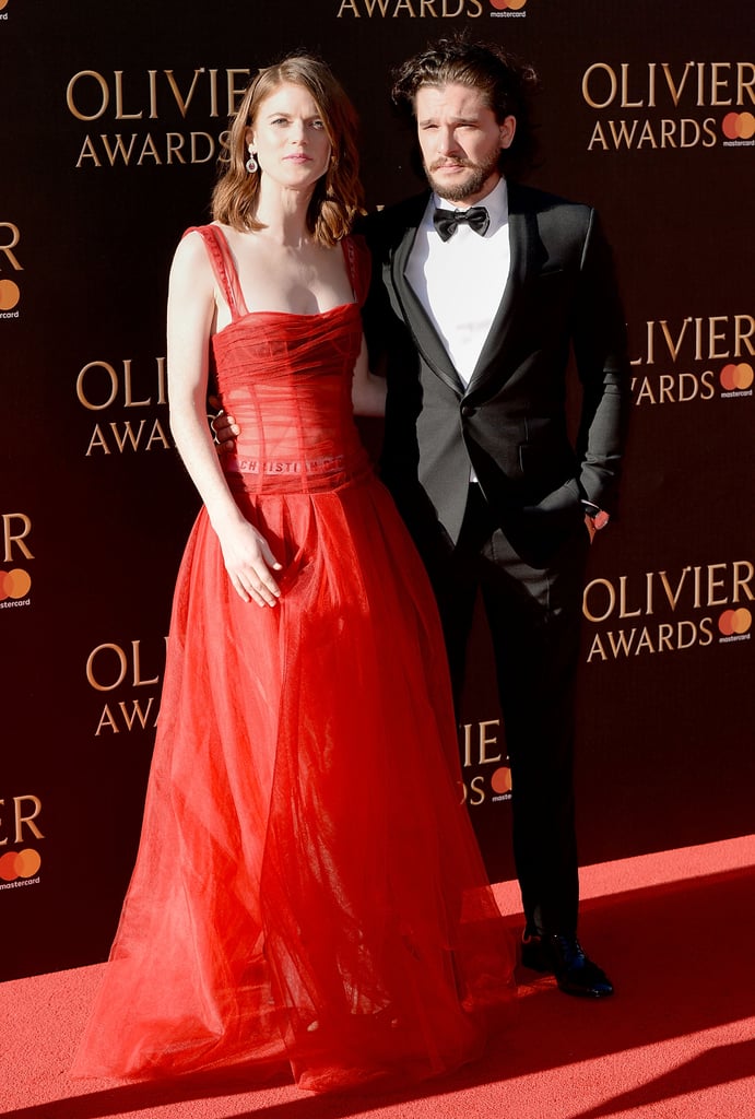 Kit Harington and Rose Leslie at the 2017 Olivier Awards