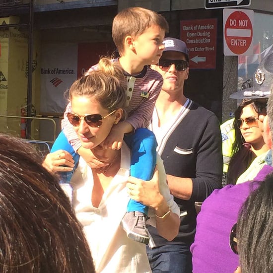 Tom Brady and Gisele at the Boston Marathon