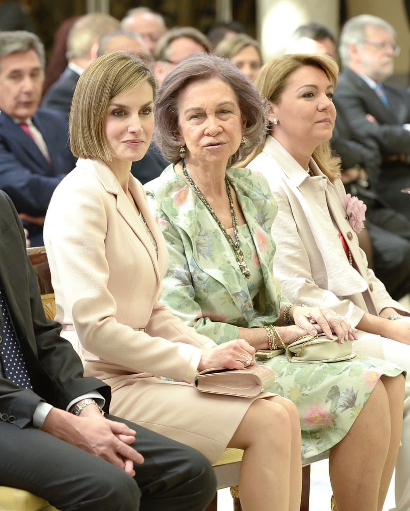 The two queens share a conversation during the Reina Sofía Awards Ceremony.