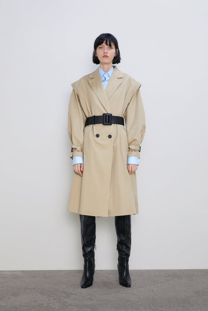 Zara Belted Double Breasted Trench Coat