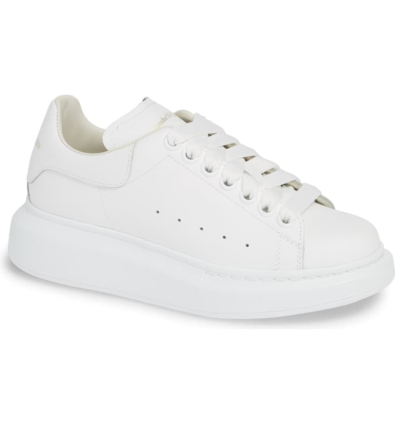 all white alexander mcqueen sneakers