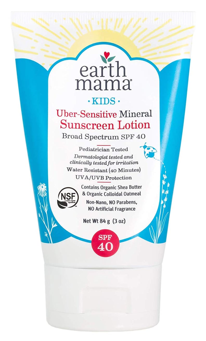 Earth Mama Kids Uber-Sensitive Mineral Sunscreen Lotion, SPF 40
