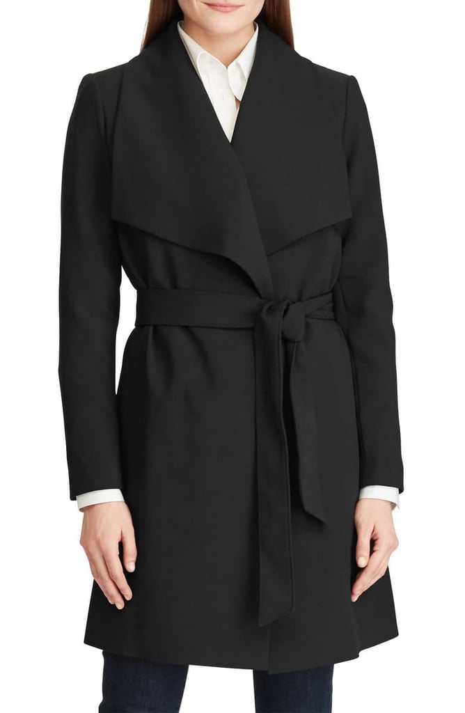 Lauren Ralph Lauren Crepe Wrap Coat