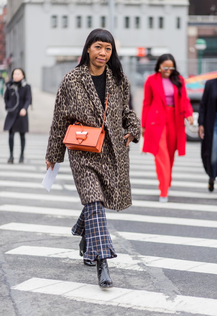 Mix a Leopard Coat With Neutral Checks
