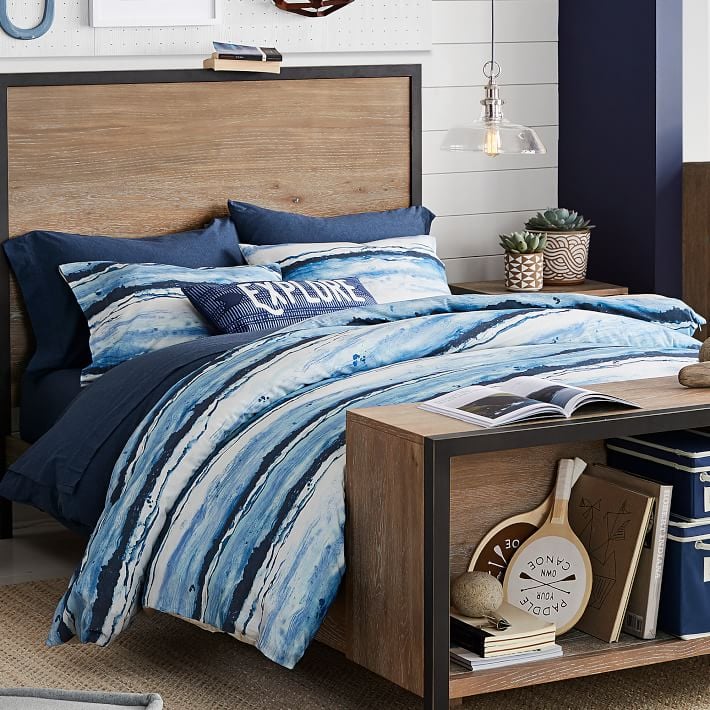 Wave Stripe Reversible Duvet Cover + Sham