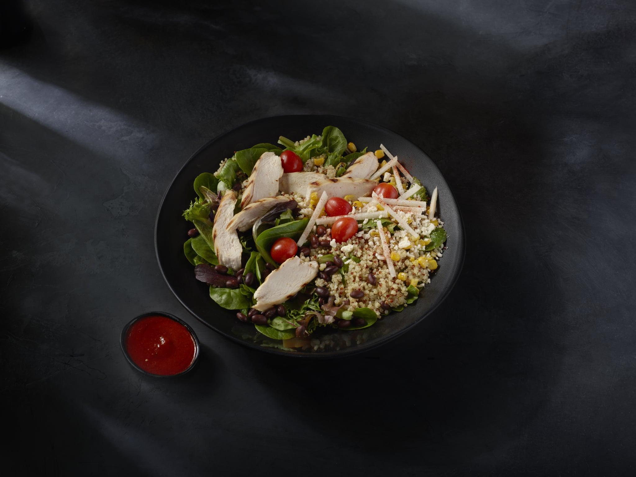 Chicken Quinoa Protein Bowl With Black Beans And Greens 7 8