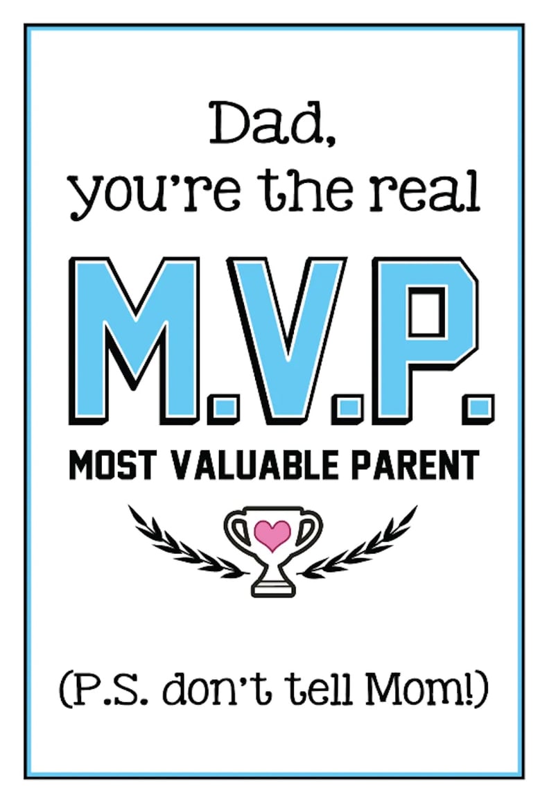 Free Printable Card For the MVP Dad